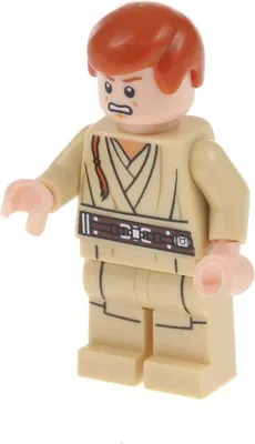 Produktbild von 1x Lego Minifigur Star Wars Obi-Wan Kenobi jung Doppelgesicht Haare 75169 sw0812