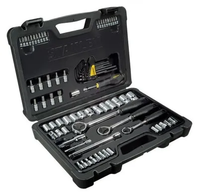 Schraubenschlüsselsatz STANLEY BLACK+DECKER 80-teilig 1/4", 3/8", 1/2"