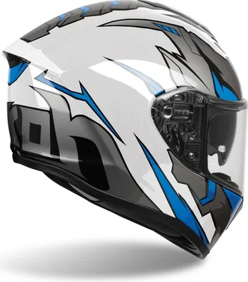 Obrázok produktu pre Celoobličajová prilba Krížová prilba Bezpečnostná prilba Quad AIROH ST 501 Bionic White Blue Veľkosť XL