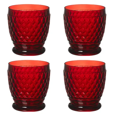 Zdjęcie produktu dla Villeroy & Boch Zestaw 4 kubków do wody i koktajli Boston Coloured w kolorze czerwonym