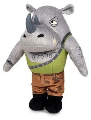Produktbild von Teenage Mutant Ninja Turtles Rocksteady Kuscheltier - 28 cm Plüschtier TMNT Stofftier