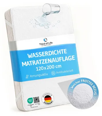 Matratzenschoner Frottee 120x200 cm wasserdicht atmungsaktiv