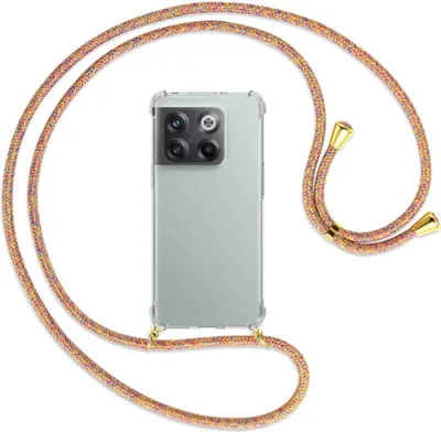 Produktbild von Handykette Backcover-Schutzhülle mit Band (Metall goldfarben) für OnePlus 10T 5G (6.7'') - Rainbow
