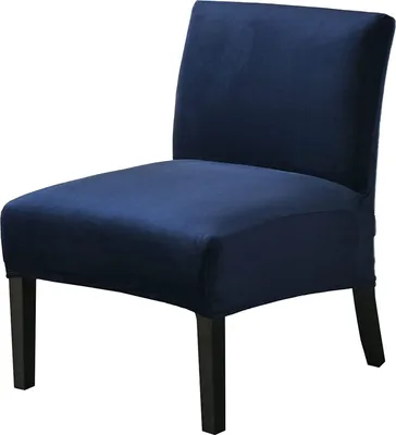 Produktbild von Stuhlhusse ohne Armlehnen, Abnehmbare Armlos-Stuhlhusse, Stretch-Armloser Stuhl Schonbezug, Rutschfeste Sofa-Couch Abdeckung(Dunkles Cyan, Samt)