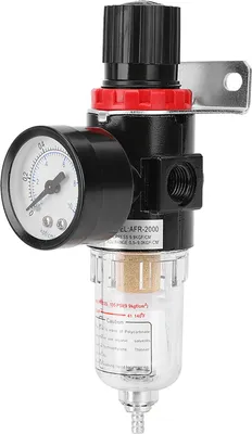 Image de séparateur d'huile et d'eau AFR2000 1/4in Filtre à air comprimé Traitement des sources d'air avec manomètre