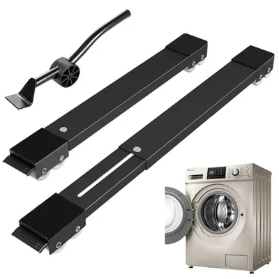 Waschmaschinen-Untergestell mit Rollen, verstellbar 45-72 cm, 700 kg, schwarz