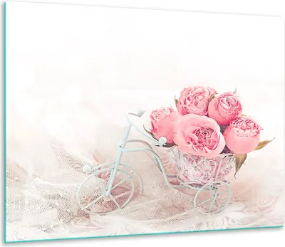 Obrázok produktu pre Kryt varnej dosky Sklenený kryt varnej dosky Splashback 60x52cm Roses