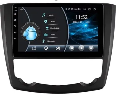 Image de Autoradio avec Bluetooth et CarPlay pour Renault Kadjar (2015-2019) – compatible avec Apple et Android – système stéréo avec système de navigation – 2 Go de RAM, 32 Go d'espace de stockage