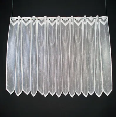 Produktbild von Gardinen Kranzusch Scheibengardine längs gestrichelt 90x352,5 cm H/B Weiß Bistrogardine Vorhang Küche 1er Pack