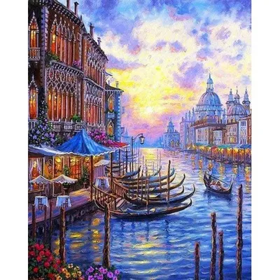 Obrázek produktu pro Malování podle čísel - BENÁTKY GRAND KANÁL bez rámu 40 x 50 cm