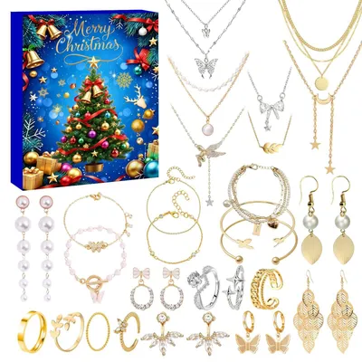 Obrázek produktu pro Adventní kalendář šperky pro ženy Adventní kalendář pro ženy Vánoční dárky