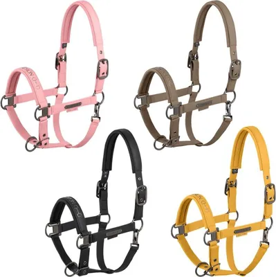 Produktbild von Eskadron Platinum Halfter " FAUX LEATHER DOUBLE PIN ", Lederhalfter, Stallhalfter Größe - Pony2 Farbe - soft rouge