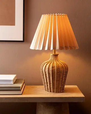 Produktbild von Opviq, Polly - Gold, Tischlampe, Gold, Baumwolle, 32 x 32 x 48 cm