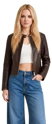 Produktbild von Guess MARLENE CARIBOU PolyurethanM Damen Jacke Braun : Größe - M Größe: M