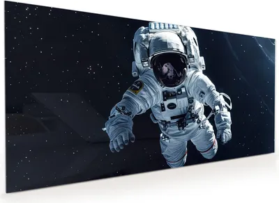 Produktbild von Küchenrückwand Spritzschutz Glas mit Motiv Astronaut im All 40 x 40 cm