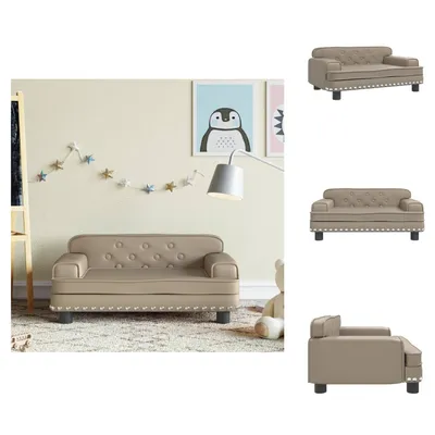Produktbild von vidaXL Kindersofa Cappuccino 70x45x30 cm Kunstleder -  Baby- & Kleinkindmöbel