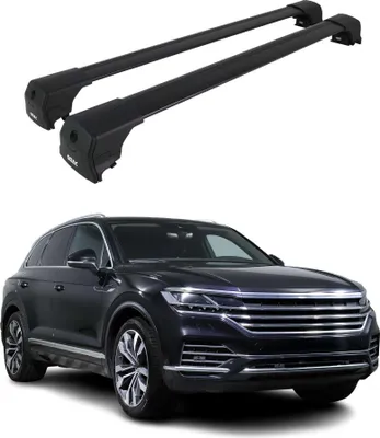 Produktbild von Dachträger Gepäckträger für VW Touareg 2018-2024 ABE Grundträger Alu Schwarz