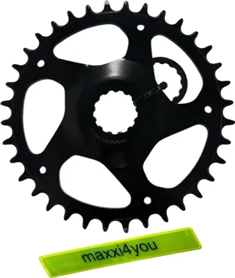 Image de Plateau Samox PD-DM-Gen3 42 dents en acier noir avec bande réfléchissante maxxi4you