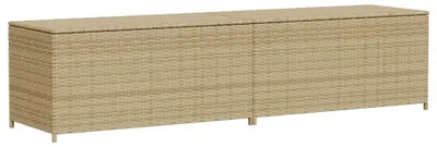 Image de vidaXL Coffre de jardin beige 469L Poly rotin