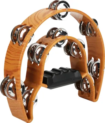 Produktbild von Double Row Jingles,Tamburin,Handglocke,Kinder Musikinstrument,Halbmond Handglocke