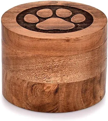 Productafbeelding van Houten urne voor begrafenis - Urne voor huisdieren, geschikt voor honden en katten (889 cm x 889 cm x 635 cm)