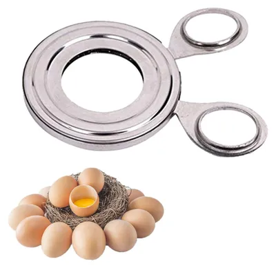 Eierschere aus Edelstahl, Eieröffner, 10,5 cm, silber