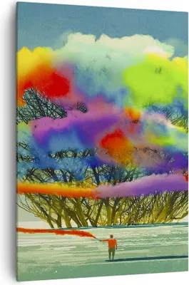 Produktbild von Bild auf Leinwand - Leinwandbild - Einteilig - Abstraktion Natur - 70x100cm - Wand Bild - Wanddeko - Wandbilder - Leinwanddruck - Wanddekoration - Leinwand bilder - Wandbild - PA70x100-3728