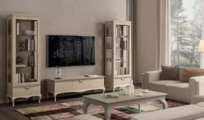 Produktbild von Wohnzimmer rtv Vitrine Wohnwand Schränke Design Art déco Vitrinen Set