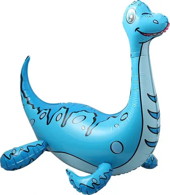 Produktbild von Folienballon 3D Dinosaurier mit beweglichen Beinen, 18 Blau ca. 58 x 60 cm