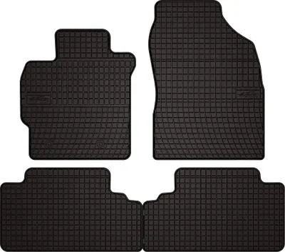 Image de Tapis de sol voiture en caoutchouc pour Toyota Auris I (2007-2012, hatchback) Noir, lot de 4 pièces, fixations