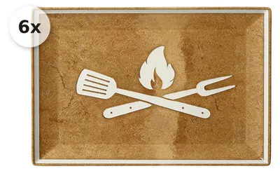 Produktbild von Servierplatte 30x20cm 6er Set Rusty