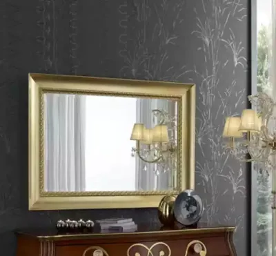 Image de Miroir mural classique cadre en bois miroir meubles 120x85 miroir suspendu