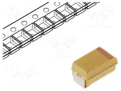 Produktbild von 1x Kondensator: Tantal-Polymer 220uF 6,3VDC 2312 Geh: C ESR: 25mΩ T520C227M006ATE