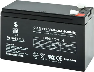 Produktbild von SIGA Phaeton AGM Deep Cycle Akku 9Ah 12V