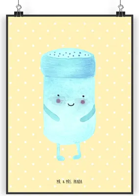 Produktbild von Mr. & Mrs. Panda Bild Beste Freunde Salz DIN A3 - Gelb Pastell - Geschenk, Posterdruck, drucke, Lustige Sprüche, Wandbild, Fehlende Keywords, Plakat, wanddeko