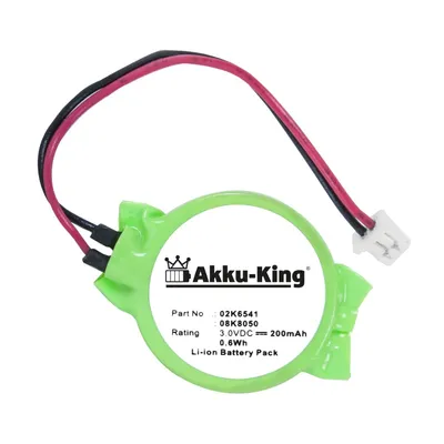 Produktbild von Backup Knopfzelle kompatibel mit IBM 02K7078 - Li-Ion 200mAh - mit Stecker - für Thinkpad A20, A31, T30, T40, T41, T43, Z60M, Z61