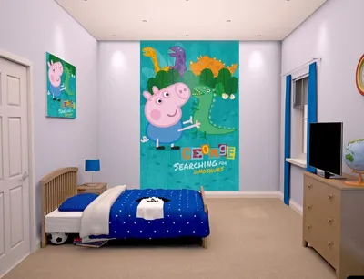 Produktbild von WALLTASTIC PEPPA PIG Fototapete 150 x 240cm, 43015