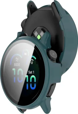 Produktbild von Schutzhülle mit Glas für Garmin Vivoactive 6, Bizon Case Watch Adamo, Grün