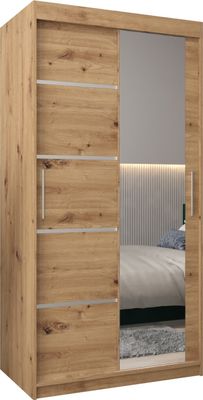 Kleiderschrank, Schiebetürenschrank Schlafzimmer, Schrank mit Spiegel VERONA 2 100 cm