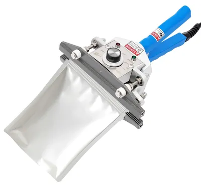 Produktbild von Heißsiegelmaschine, einstellbare Temperatur, tragbares Design, Blau, 220V, EU-Stecker