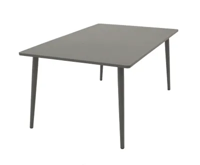Produktbild von DEGAMO Gartentisch Esstisch DENVER 100x160cm, Metall grau
