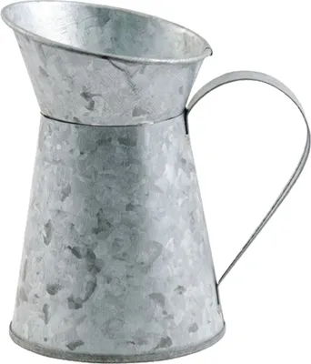 Deko Kanne Zink-Optik 7 x 10 cm Tisch-Deko Vase Kerzenhalter Milchtopf DIY Tisch-Deko Hochzeit Geburtstag Party-Deko Dekoration