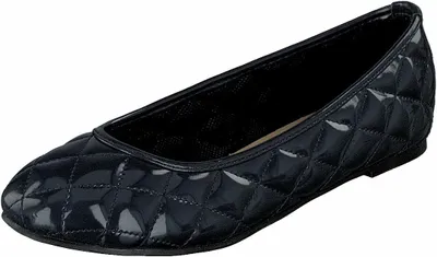 Produktbild von Damen Ballerinas Schwarz, glänzendes Obermaterial, Steppmuster, abgerundete Spitze