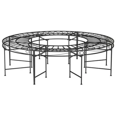 Produktbild von Baumbank Rund Ø160 cm Schwarz Stahl