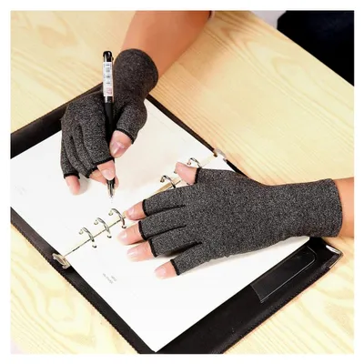 Produktbild von Winterhandschuhe für Frauen und Männer, fingerlose Kompressionshandschuhe zur Linderung von Gelenkschmerzen