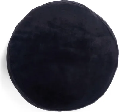 Produktbild von Essenza Kunstfell Zierkissen Mads Furry  Farbe Nightblue Größe 45 cm round