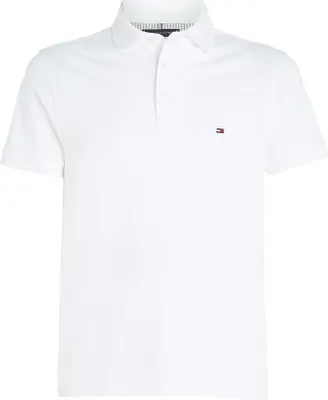 Produktbild von Tommy Hilfiger Polohemd Kurzarm mit Logoprint, Weiss uni 1032-99-00948