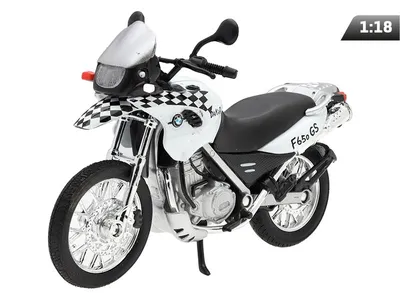 Zdjęcie produktu dla Model 1:18, BMW F650 GS DAKAR, biało-czarny
