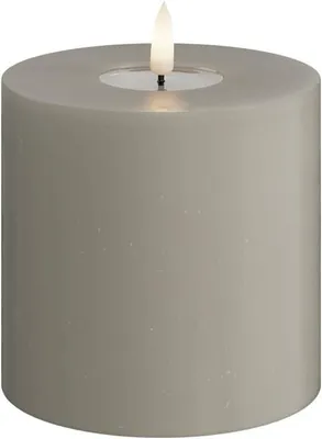 Obrázek produktu pro LED svíčka Homeart pro vnitřní použití, bez plamene, písková barva, s technologií simulace plamene, napájení na baterie, rozměry 10 x 10 cm