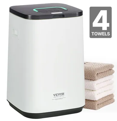 Productafbeelding van VEVOR 20L grote handdoekwarmhouder, handdoekwarmhouder met LED-scherm en U-vormige indicatorlamp, slimme handdoekwarmhouder met instelbare timer, automatische uitschakeling, wit